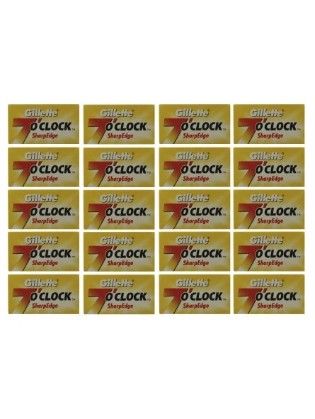 100 Cuchillas De Afeitar Doble Filo Gillette 7 O´Clock "SharpEdge" 4 100 Cuchillas De Afeitar Doble Filo Gillette 7 O´Clock "SharpEdge" - Imagen 2