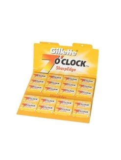 100 Cuchillas De Afeitar Doble Filo Gillette 7 O´Clock "SharpEdge"