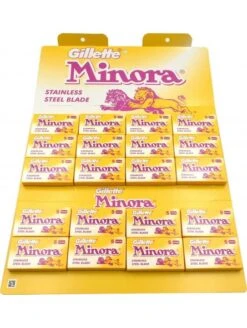 100 Cuchillas Gillette MINORA Stainless Steel