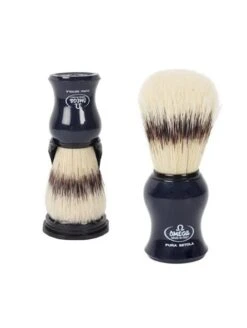 Brocha De Afeitar Cerda Omega Azul Marino Con Soporte -Gifts And Care-ES.com brocha afeitar barbera omega roja 1