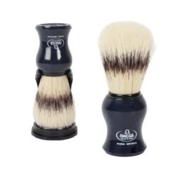 Brocha De Afeitar Cerda Omega Azul Marino Con Soporte -Gifts And Care-ES.com brocha afeitar barbera omega roja 3