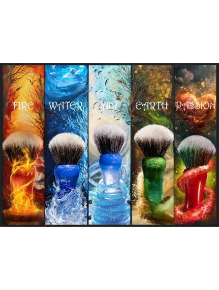 Brocha Afeitar Fibra Sintética Elite Agua Omega 7 Brocha Afeitar Fibra Sintética Elite Agua Omega - Imagen 5