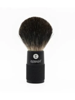 Brocha Afeitar Tejón Negro Epsilon Mango Metálico Negro 52/22mm