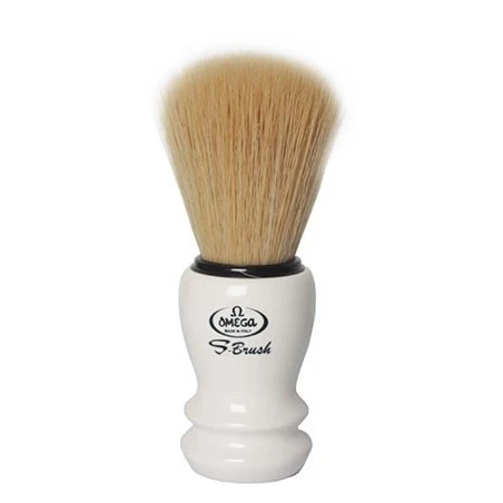 Brocha Afeitar Pelo Sintético Mango Blanco & Bol & Stand Omega 7 Brocha Afeitar Pelo Sintético Mango Blanco & Bol & Stand Omega - Imagen 5