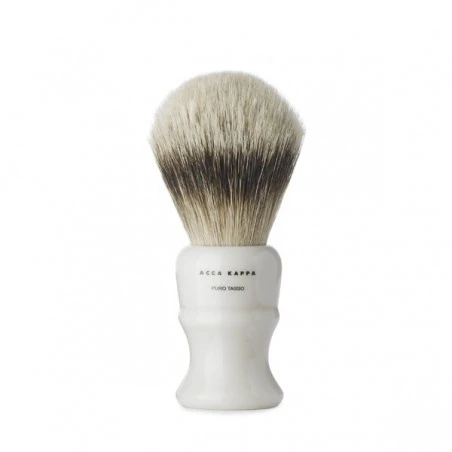 Brocha De Afeitar Tejón Punta Plata Marfil Acca Kappa M 4 Brocha De Afeitar Tejón Punta Plata Marfil Acca Kappa M - Imagen 2