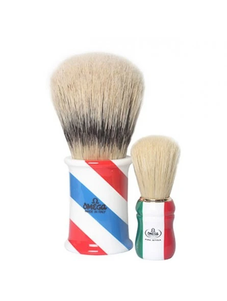 Brocha De Afeitar "Barber Pole" Omega Exposición Vitrina 3 Brocha De Afeitar "Barber Pole" Omega Exposición Vitrina