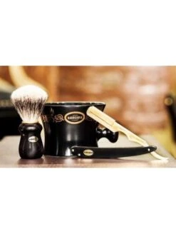 Brocha De Afeitar Tejón Antigua Barbería De Barrio 5º Aniver -Gifts And Care-ES.com brocha de afeitar cerda antigua barberia de barrio principe real 5