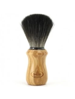 Brocha De Afeitar Fibra 'Tejón Negro' Hi Brush Madera Oli