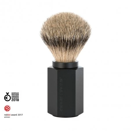 Brocha De Afeitar Mühle Hexagon Grafito Punta Plata 4 Brocha De Afeitar Mühle Hexagon Grafito Punta Plata - Imagen 2