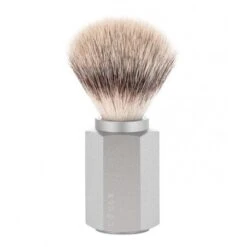 Brocha De Afeitar Mühle Hexagon Pure Punta Plata Fibra -Gifts And Care-ES.com brocha de afeitar muehle hexagon pure punta plata fibra 1