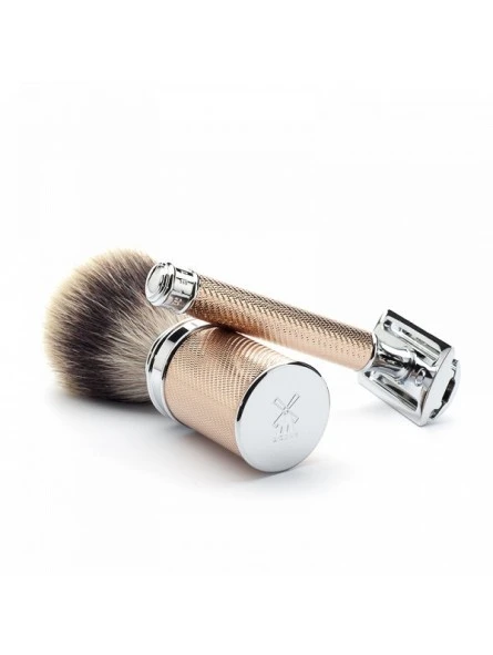 Brocha De Afeitar Mühle Oro Rosa Fibra "Punta Plata" 4 Brocha De Afeitar Mühle Oro Rosa Fibra "Punta Plata" - Imagen 2