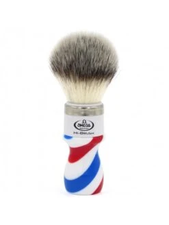Brocha De Afeitar Pelo Sintético "Hi Brush" Omega "Barber Pole"