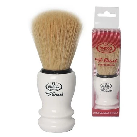 Brocha De Afeitar Pelo Sintético Omega Blanca 6 Brocha De Afeitar Pelo Sintético Omega Blanca - Imagen 4