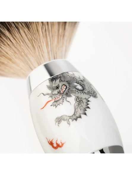 Brocha De Afeitar Punta Plata Porcelana Meissen Mühle 5 Brocha De Afeitar Punta Plata Porcelana Meissen Mühle - Imagen 3