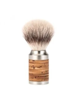 Brocha De Afeitar Rocca Corteza De Abedul Punta Plata Fibra