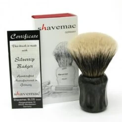 Brocha Afeitar Shavemac ML2 Punta Plata Dos Bandas Fan Shape -Gifts And Care-ES.com brocha de afeitar shavemac ml2 punta plata dos bandas fan shape 50mm marmol 5