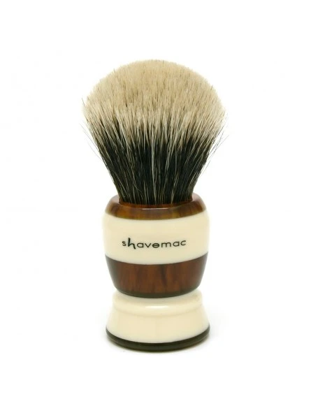 Brocha Afeitar Shavemac Punta Plata D01 Dos Bandas Fan Shape 4 Brocha Afeitar Shavemac Punta Plata D01 Dos Bandas Fan Shape - Imagen 2