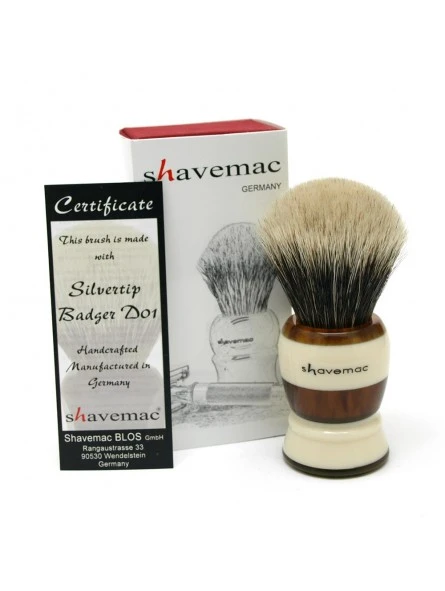 Brocha Afeitar Shavemac Punta Plata D01 Dos Bandas Fan Shape 6 Brocha Afeitar Shavemac Punta Plata D01 Dos Bandas Fan Shape - Imagen 4