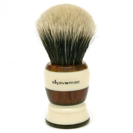 Brocha Afeitar Shavemac Punta Plata D01 Dos Bandas Fan Shape 8 Brocha Afeitar Shavemac Punta Plata D01 Dos Bandas Fan Shape - Imagen 6