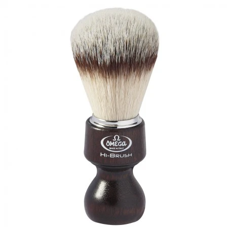 Brocha De Afeitar Sintética Con Mango De Madera Hi-Brush Omega 4 Brocha De Afeitar Sintética Con Mango De Madera Hi-Brush Omega - Imagen 2