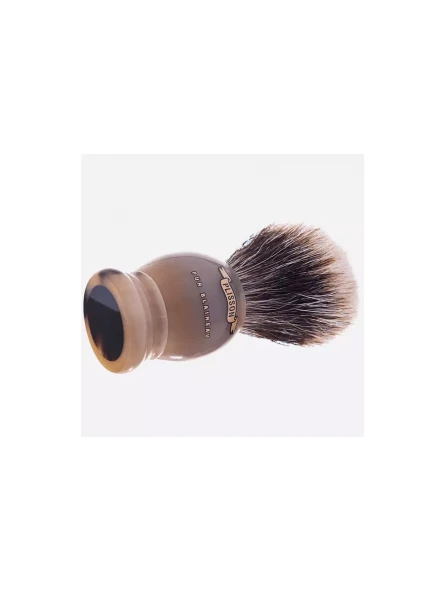Brocha De Afeitar Tejón Gris Europeo Auténtico Cuerno Rubio Plisson Talla 12 4 Brocha De Afeitar Tejón Gris Europeo Auténtico Cuerno Rubio Plisson Talla 12 - Imagen 2
