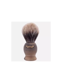 Brocha De Afeitar Tejón Gris Europeo Auténtico Cuerno Rubio Plisson Talla 12