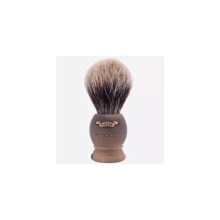 Brocha De Afeitar Tejón Gris Europeo Auténtico Cuerno Rubio Plisson Talla 12 8 Brocha De Afeitar Tejón Gris Europeo Auténtico Cuerno Rubio Plisson Talla 12 - Imagen 6