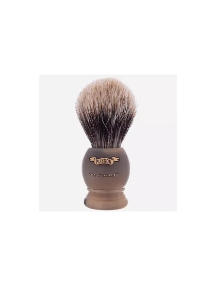 Brocha De Afeitar Tejón Gris Europeo Auténtico Cuerno Rubio Plisson Talla 12 3 Brocha De Afeitar Tejón Gris Europeo Auténtico Cuerno Rubio Plisson Talla 12