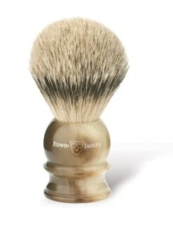Brocha De Afeitar Tejón Punta Plata Edwin Jagger Cuerno M