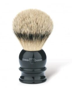 Brocha De Afeitar Tejón Punta Plata Edwin Jagger Ebano L
