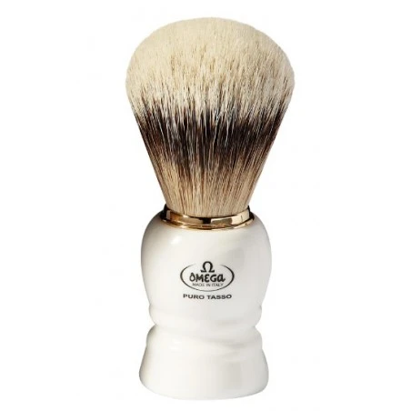 Brocha De Afeitar Tejón Punta Plata Omega 4 Brocha De Afeitar Tejón Punta Plata Omega - Imagen 2