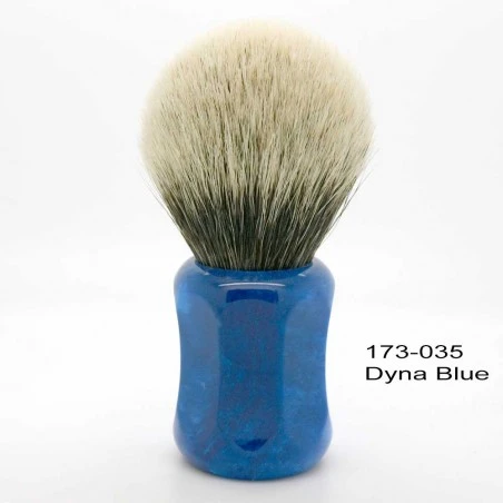 Brocha Tejón Punta Plata Dos Bandas 26mm/52mm Ivory Azul Sha 4 Brocha Tejón Punta Plata Dos Bandas 26mm/52mm Ivory Azul Sha - Imagen 2