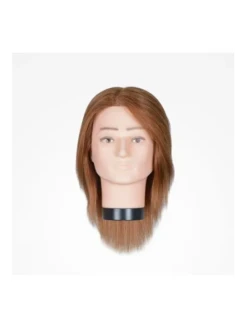 Cabeza Maniquí Cabello Natural 100% 15-18cm