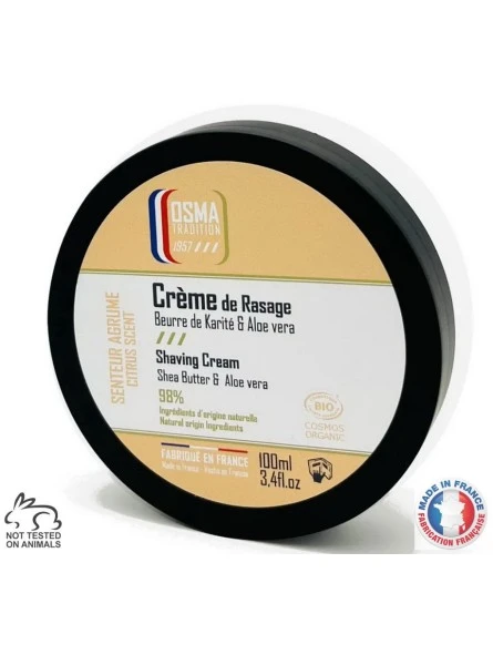 Crema De Afeitar Manteca De Karité & Aloe Vera Agrume Osma 100ml 3 Crema De Afeitar Manteca De Karité & Aloe Vera Agrume Osma 100ml