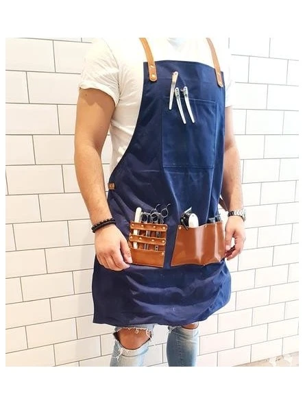 Delantal Barbero Azul Vaquero Barber Pro 3 Delantal Barbero Azul Vaquero Barber Pro