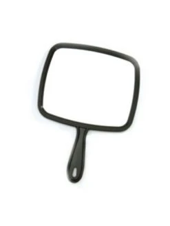 Espejo Con Mango Grande Negro