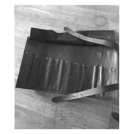 Funda De Cuero Negra Enrrollable Para Tijeras Kai Kasho 7 Funda De Cuero Negra Enrrollable Para Tijeras Kai Kasho - Imagen 5