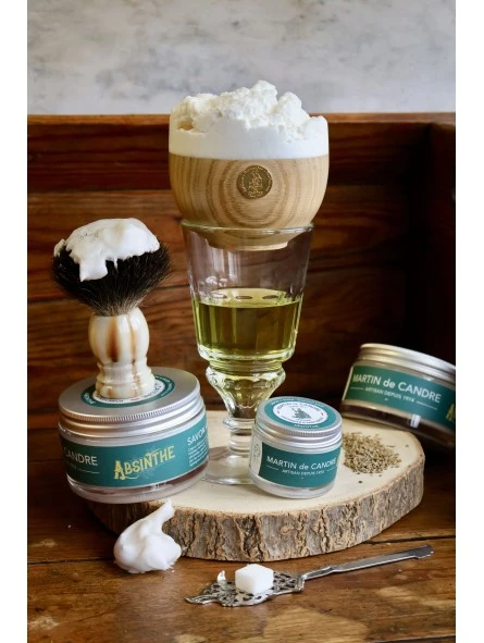 Jabón De Afeitar Absinthe Bol Madera Martin De Candre 200gr 4 Jabón De Afeitar Absinthe Bol Madera Martin De Candre 200gr - Imagen 2