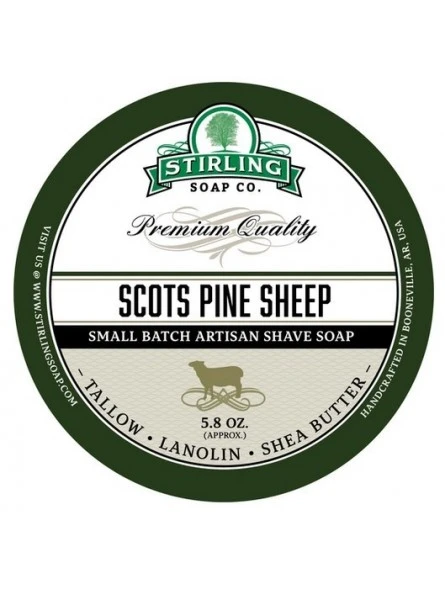 Jabón De Afeitar Scots Pine Sheep Stirling Soap Co 170ml 3 Jabón De Afeitar Scots Pine Sheep Stirling Soap Co 170ml