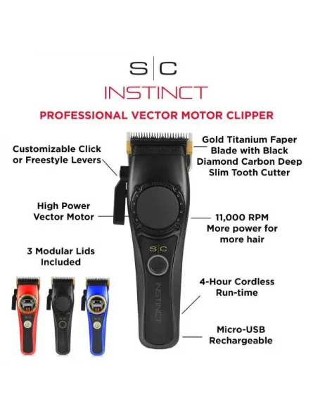 Máquina Cortar Pelo Profesional Clipper Instinct StyleCraft 12 Máquina Cortar Pelo Profesional Clipper Instinct StyleCraft - Imagen 10