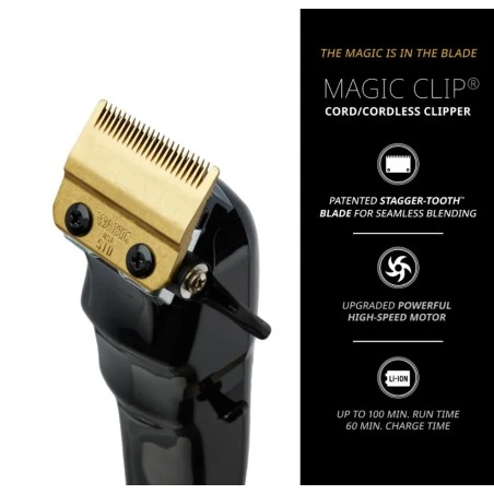 Máquina De Corte Profesional Clipper Magic Clip Negra Cordless Wahl 12 Máquina De Corte Profesional Clipper Magic Clip Negra Cordless Wahl - Imagen 10