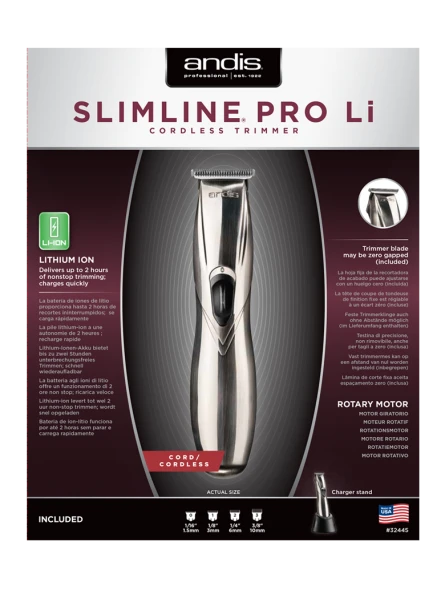 Máquina Retoques Profesional Trimmer Slimline Pro Li Andis 5 Máquina Retoques Profesional Trimmer Slimline Pro Li Andis - Imagen 3