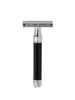 Maquinilla Clásica De Afeitar Edwin Jagger - Cromo Negro, Octogonal