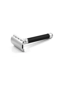 Maquinilla Clásica De Afeitar Acero Inoxidable Grooved Negra Edwin Jagger