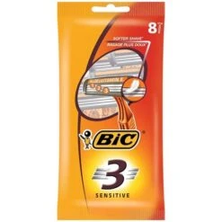 Maquinilla De Afeitar Deshechable 3 Hojas Bic Sensitive X8ds -Gifts And Care-ES.com maquinilla de afeitar deshechable 3 hojas bic sensitive x8ds 1