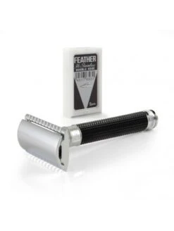 Maquinilla Afeitar Clásica Edwin Jagger Cromo Negro DE3DBC15