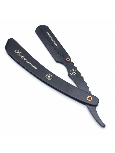 Navaja Barbero Acero Inoxidable Parker SRXBLK Negra 3 Navaja Barbero Acero Inoxidable Parker SRXBLK Negra