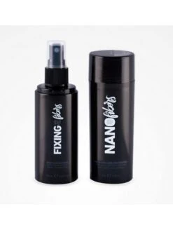 Pack Fibras Capilares Keratina Color Marrón + Spray Fijador Para Fibras