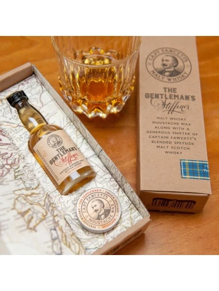 Pack Regalo Cera Bigote Whisky & Botella Whisky Captain Fawc 5 Pack Regalo Cera Bigote Whisky & Botella Whisky Captain Fawc - Imagen 3