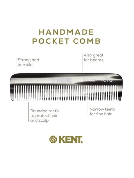 Peine De Bolsillo Todo Cabello Fino FOTG 112mm Kent 5 Peine De Bolsillo Todo Cabello Fino FOTG 112mm Kent - Imagen 3